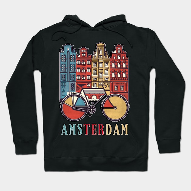 Amsterdam Hoodie by Honu Art Studio